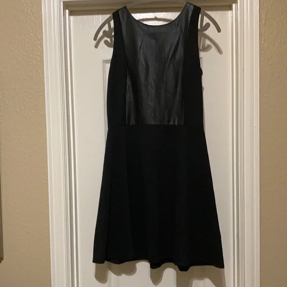 Banana Republic | Dresses | Black Leather Dress Sz 6 | Poshmark